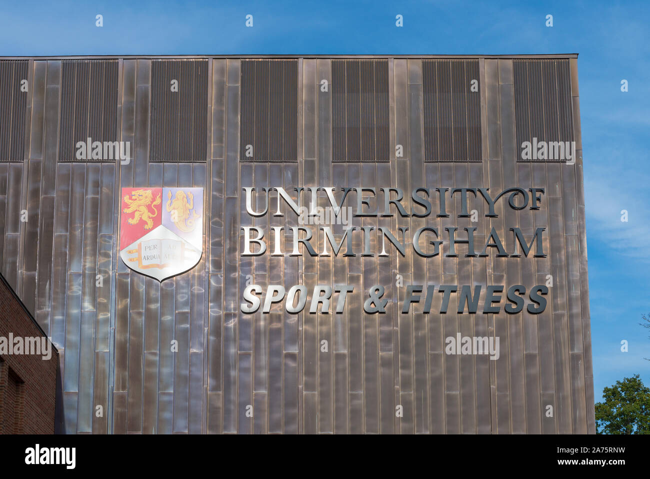 The recently opened University of Birmingham Sport and Fitness Centre on the university campus in Edgbaston, Birmingham, UK Stock Photo