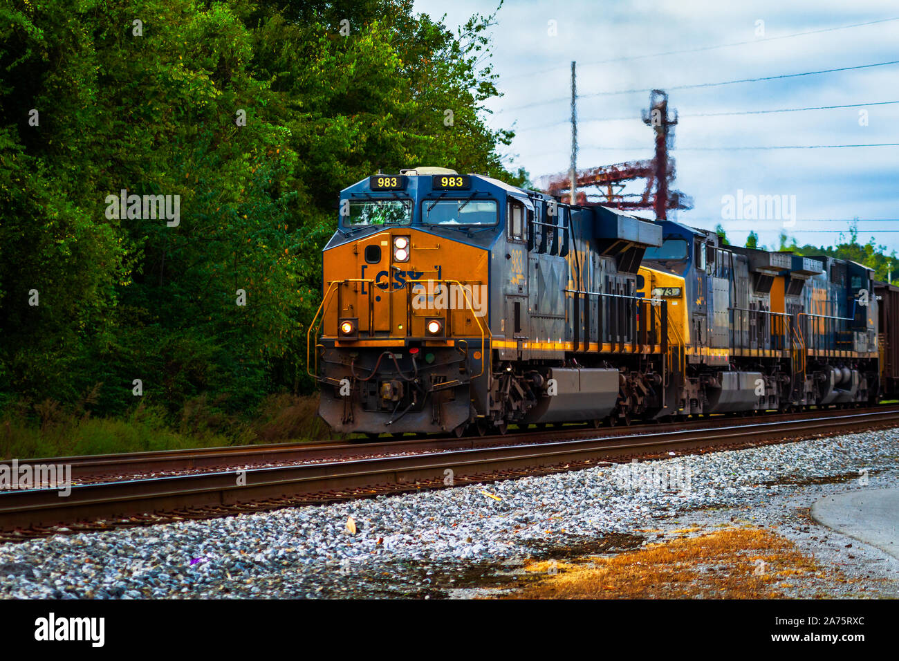 CSX Locomotive Alabama USA Stock Photo