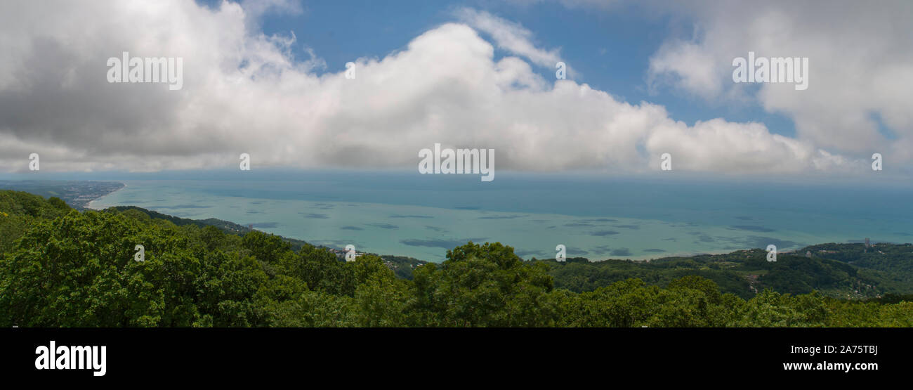 Beautiful Blue sky with clouds over sea Stock Photo - Alamy