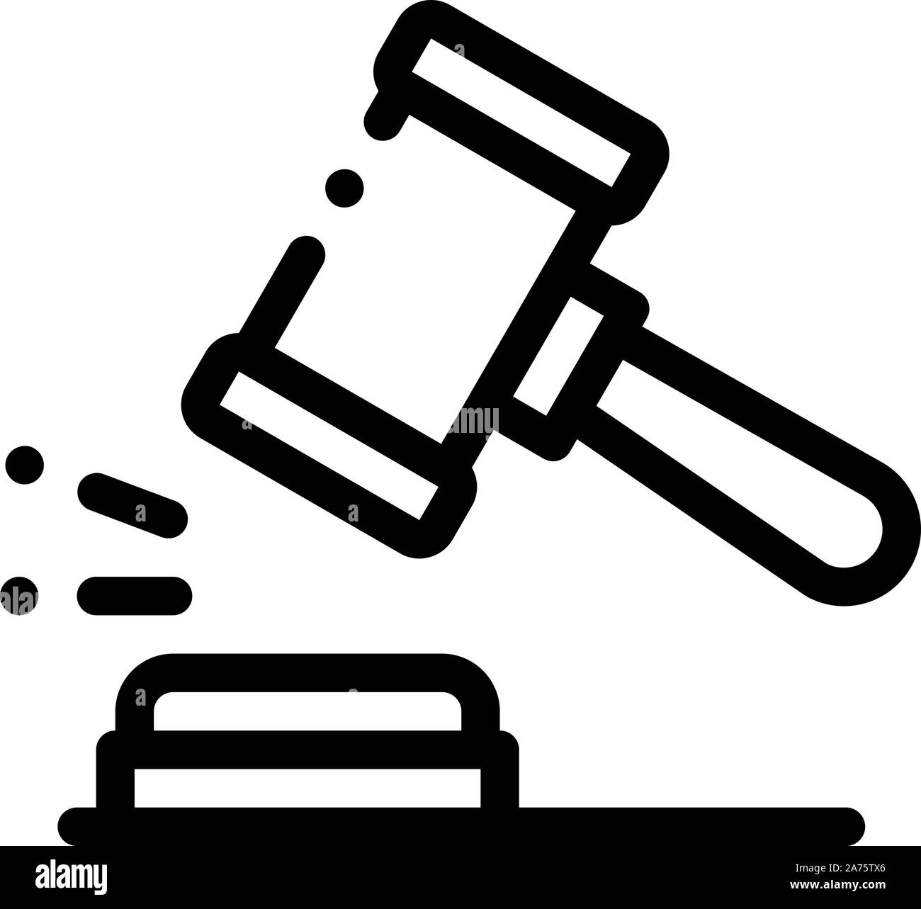 Court Gavel Law And Judgement Icon Vector Illustration Stock Vector