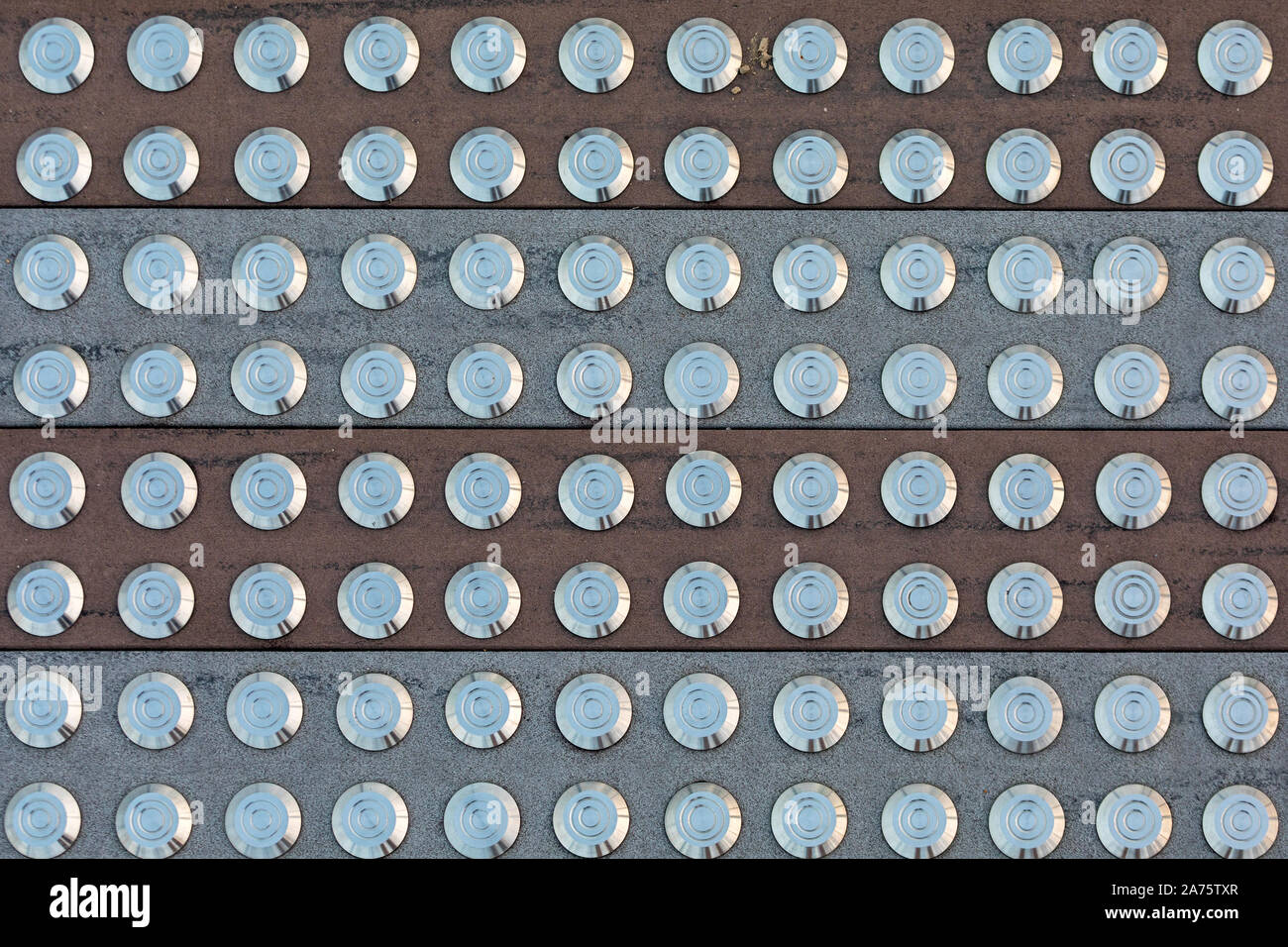 Metal Truncated Domes Safety Surface at Street Stock Photo Alamy