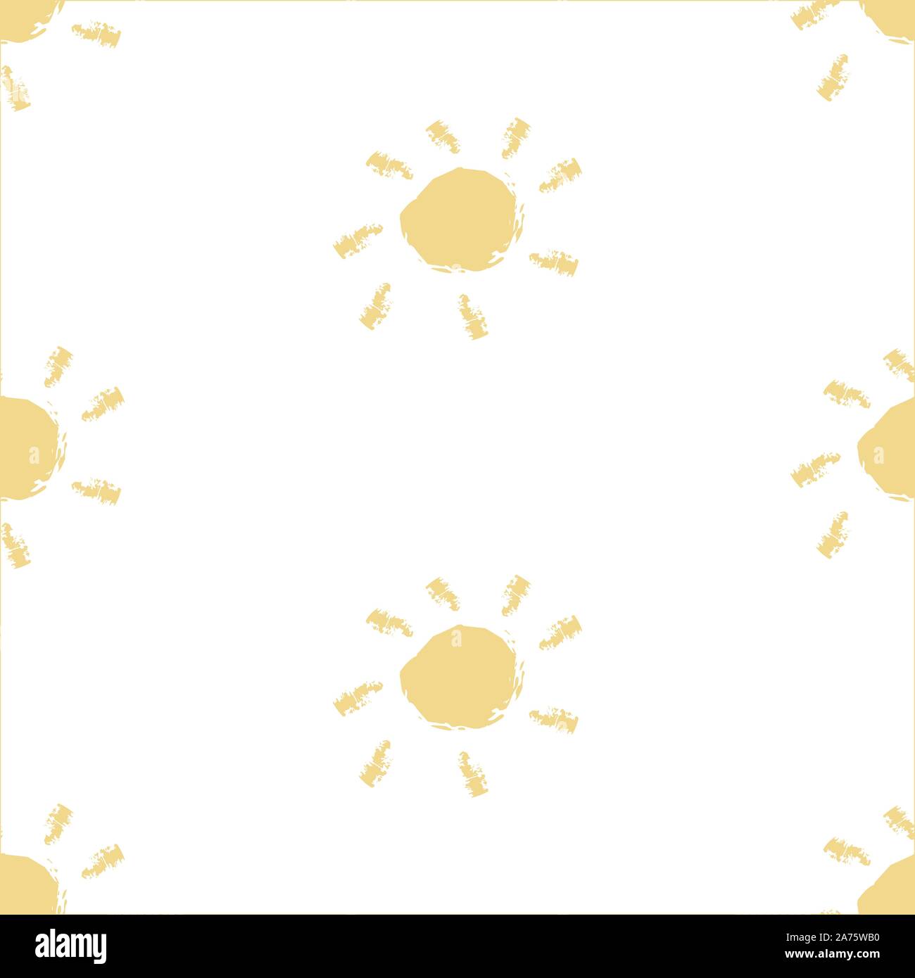 Seamless pattern with hand drawn suns on simple background. Vector ...
