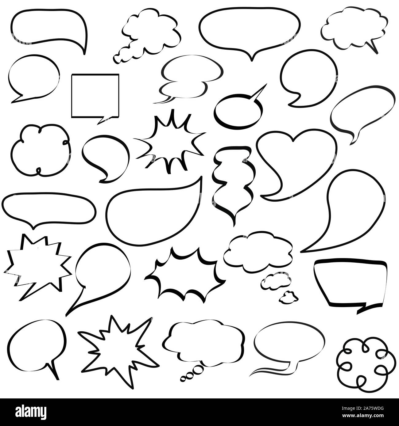 Collection speech bubbles icons Stock Vector Images - Alamy