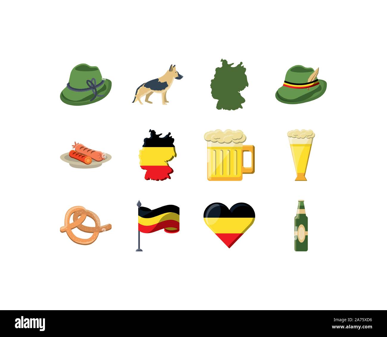 germany icon set pack, High Quality variety symbols Vector illustration ...