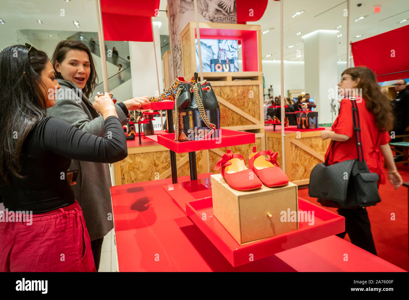 Christian Louboutin boutique within the new Nordstrom Department Store on  West 57th Street in Midtown Manhattan in New York on its grand opening day,  Thursday, October 24, 2019. The seven-level 320,000 square