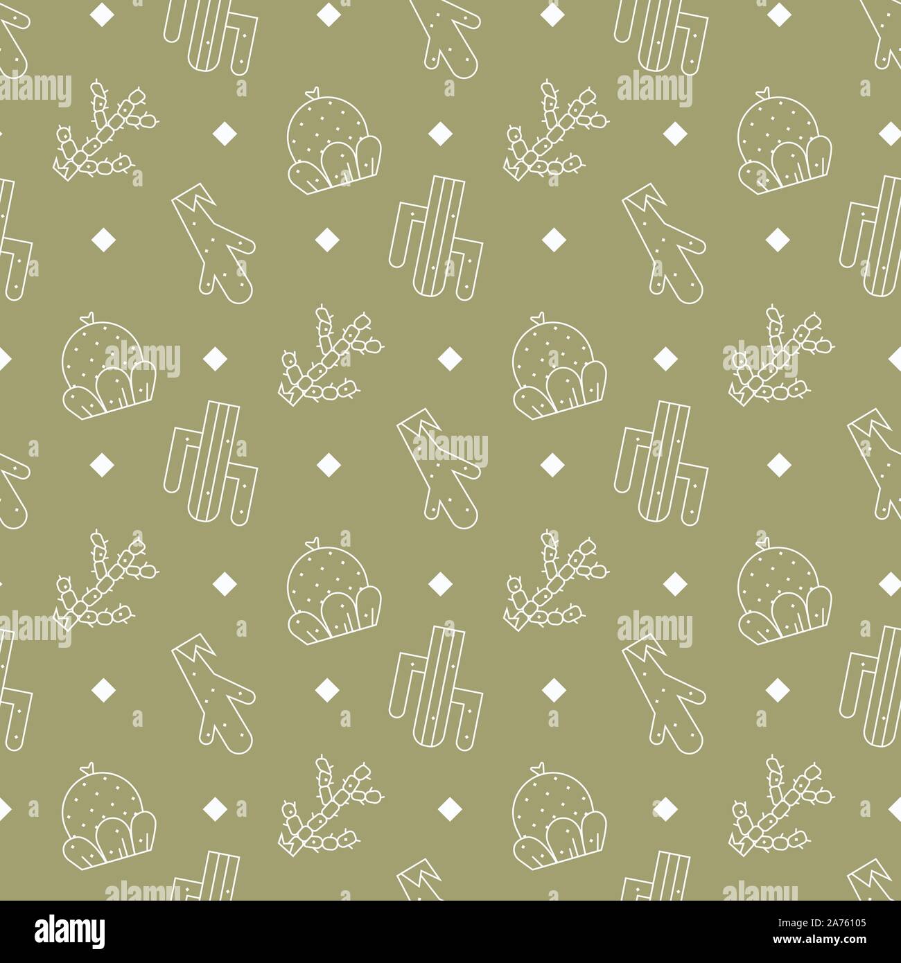 Cactus vector seamless pattern Stock Vector Image & Art - Alamy