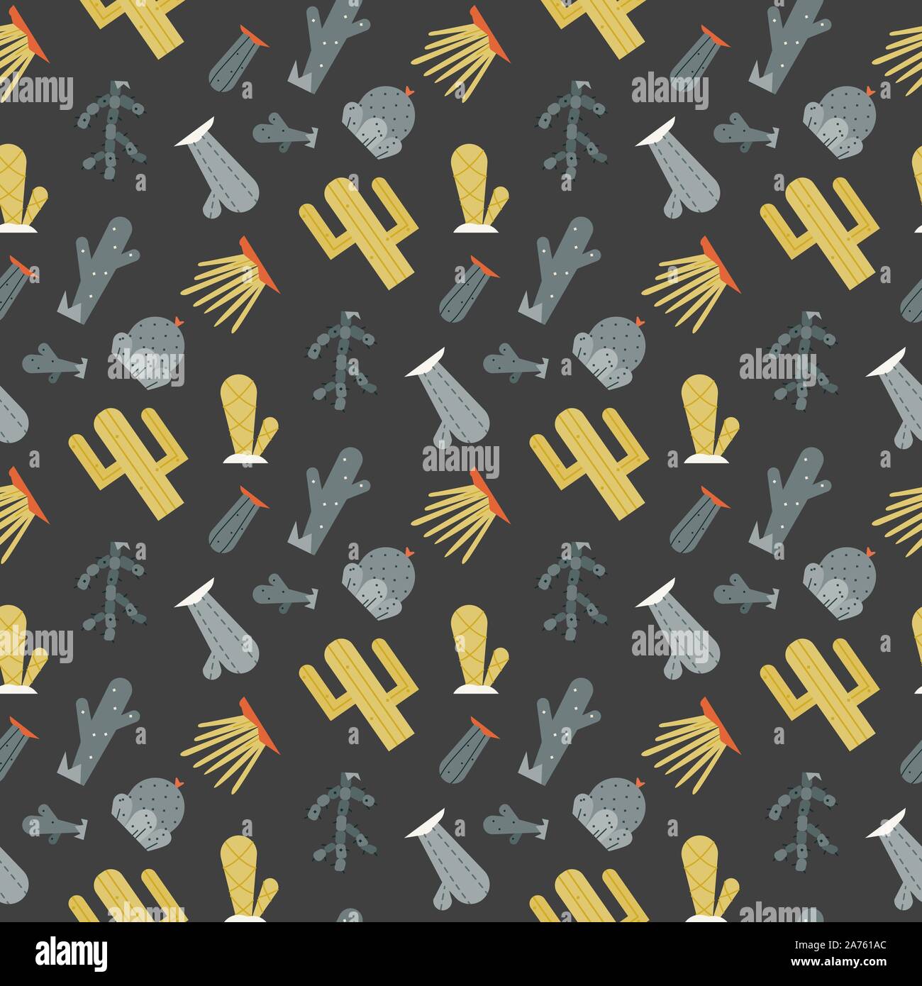 Cactus vector seamless pattern Stock Vector Image & Art - Alamy