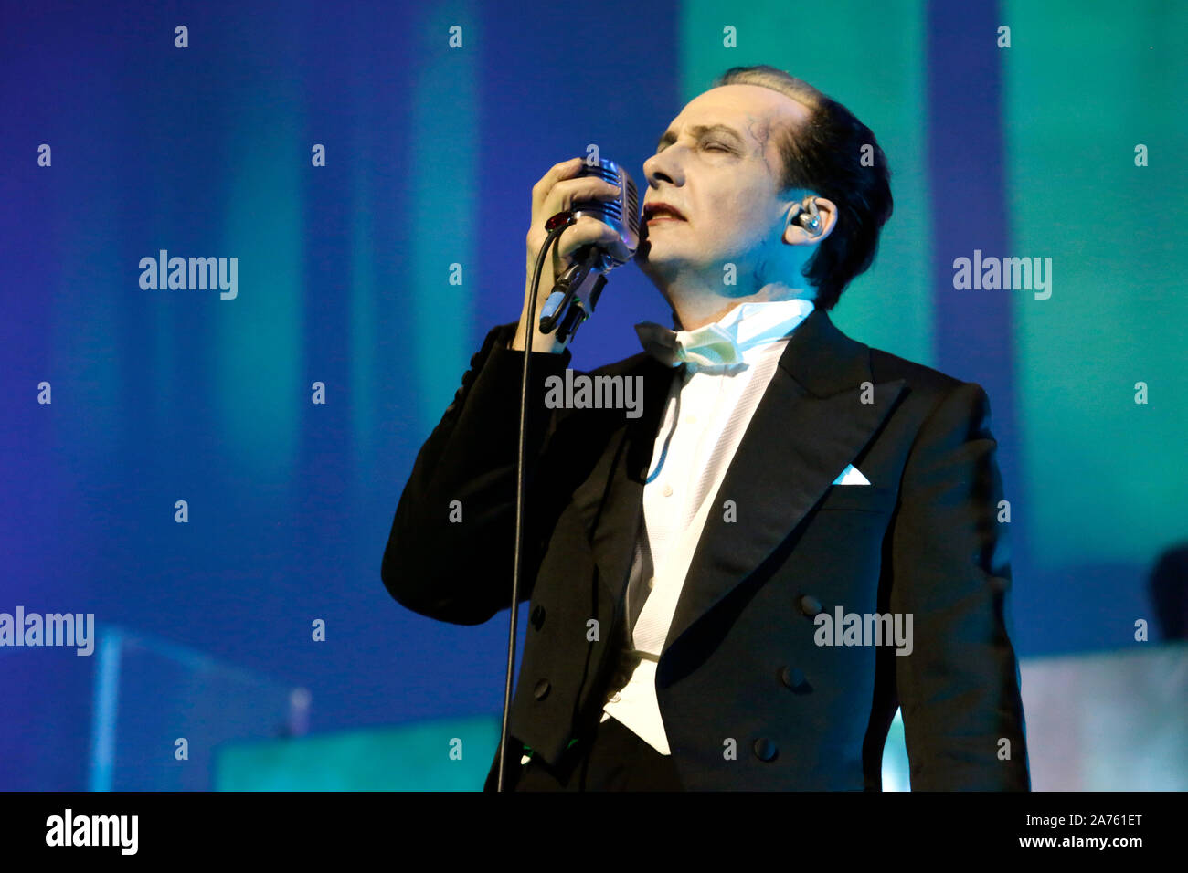 Dave Vanian performs on stage during "The Damned: A Night Of A Thousand Vampires" at The Palladium on Monday 28th October 2019. Stock Photo