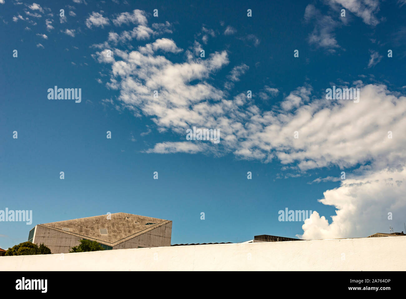 blue sky with strange clouds Stock Photo