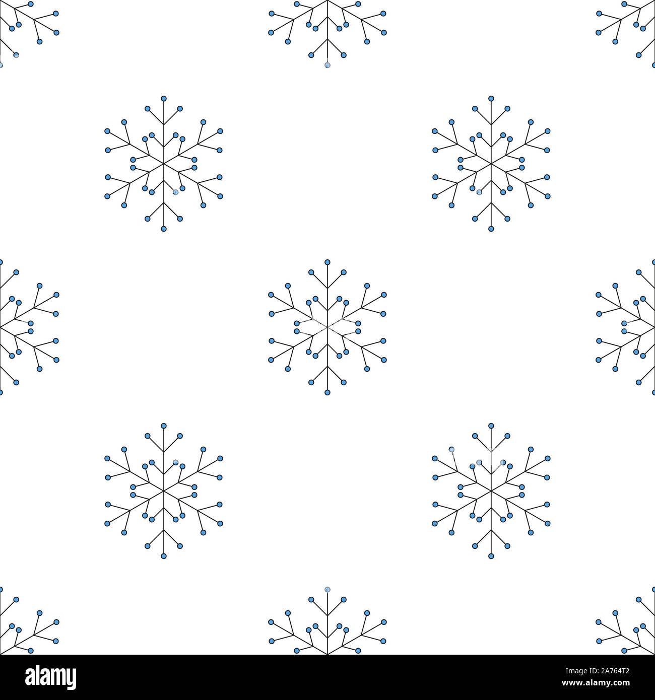 Black snowflakes Seamless on white background eps10 vector illustration ...