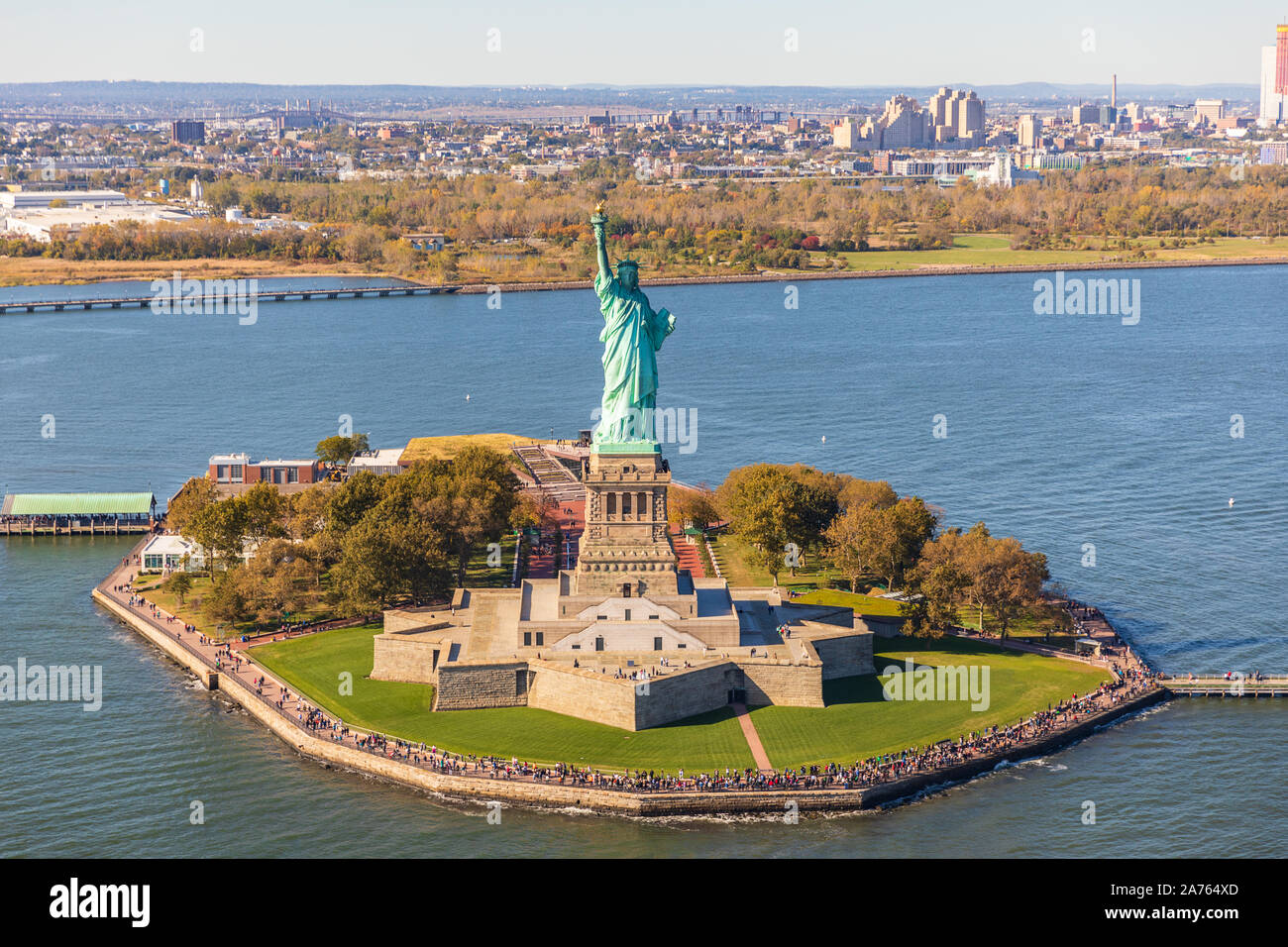 Aerial view from helicopter to Manhattan, New York City Stock Photo - Alamy