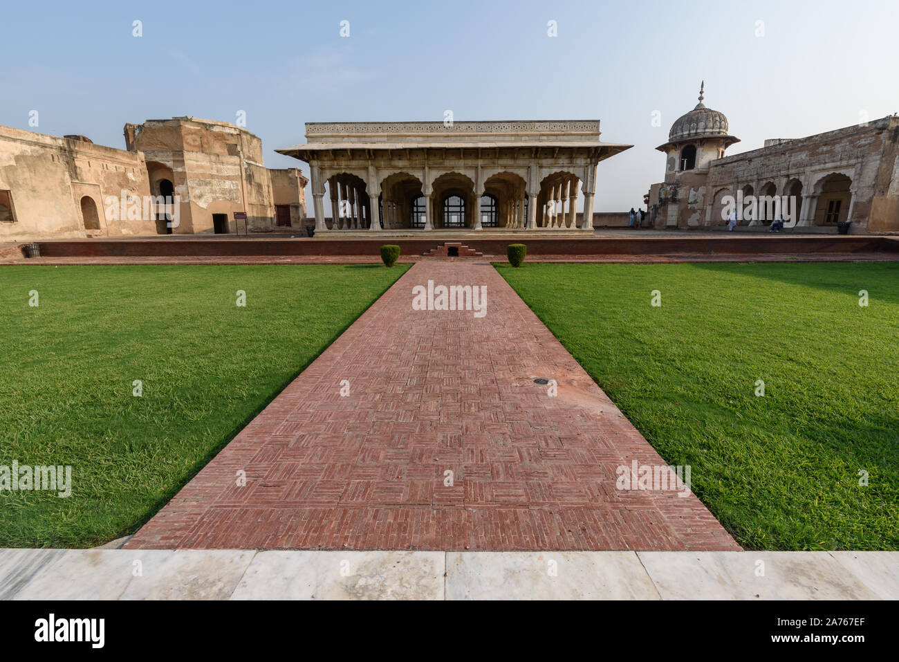 LAHORE, PAKISTAN-SEP 23, 2019: Diwan e Khas is  the place where the Mughal emperor received courtiers and state guests located inside lahore fort in L Stock Photo