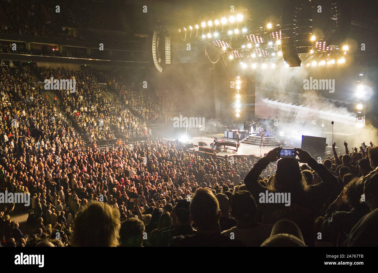 October 29, 2019, Salt Lake City, UT, USA: The rock band Guns N' Roses performs live onstage during a concert on their The Not in This Lifetime Tour at the Vivint Smart Home Arena. (Credit Image: © KC Alfred/ZUMA Wire) Stock Photo