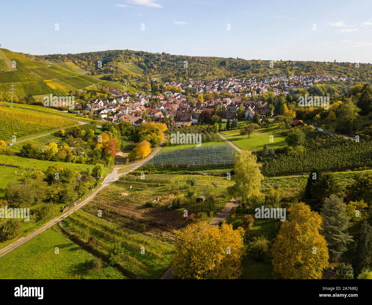 Uhlbach, a suburb of Stuttgart amidst vineyards Stock Photo Alamy