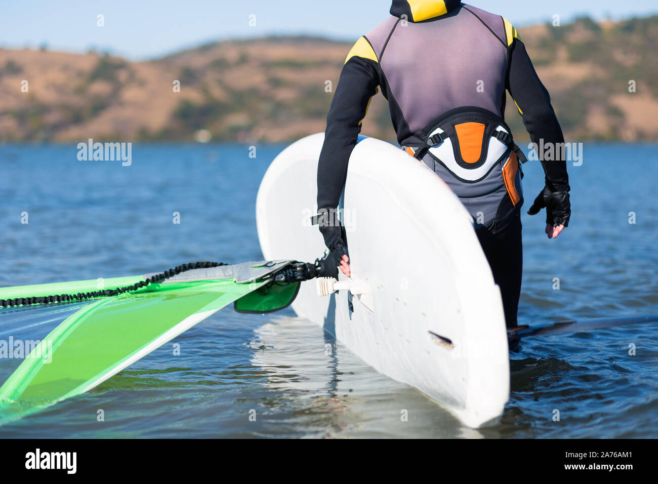 Surfboard with online sail