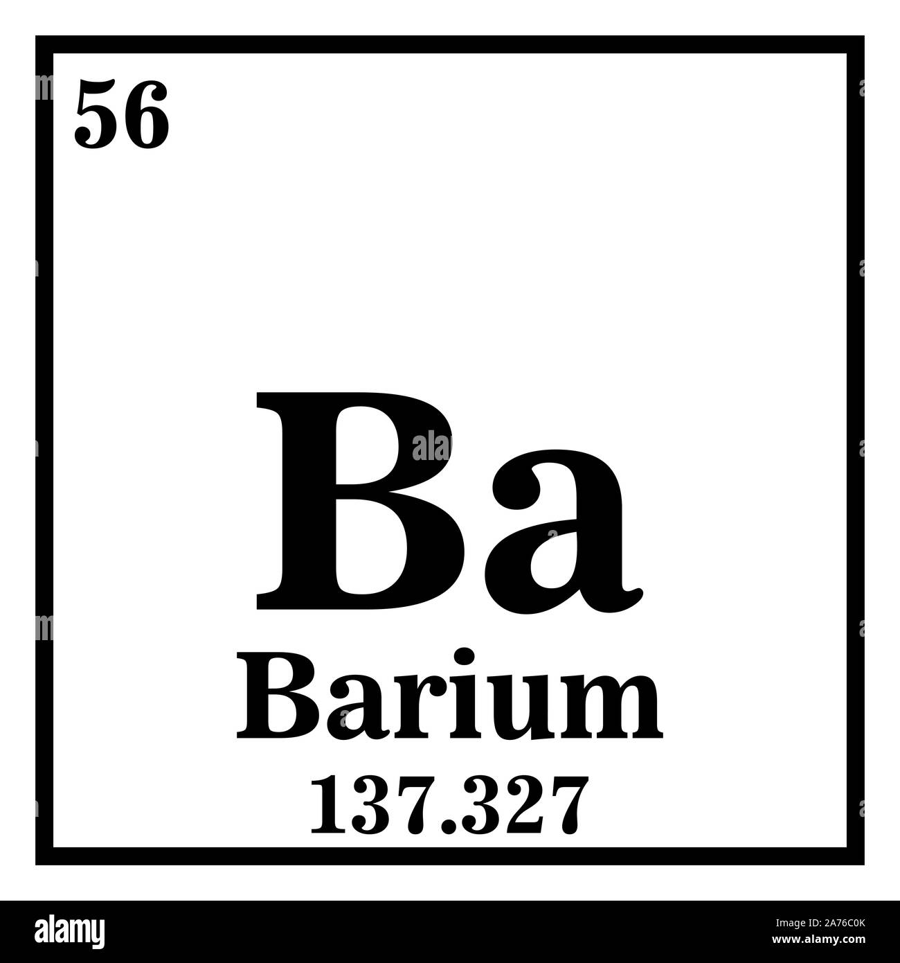 Barium Periodic Table of the Elements Vector illustration eps 10 Stock