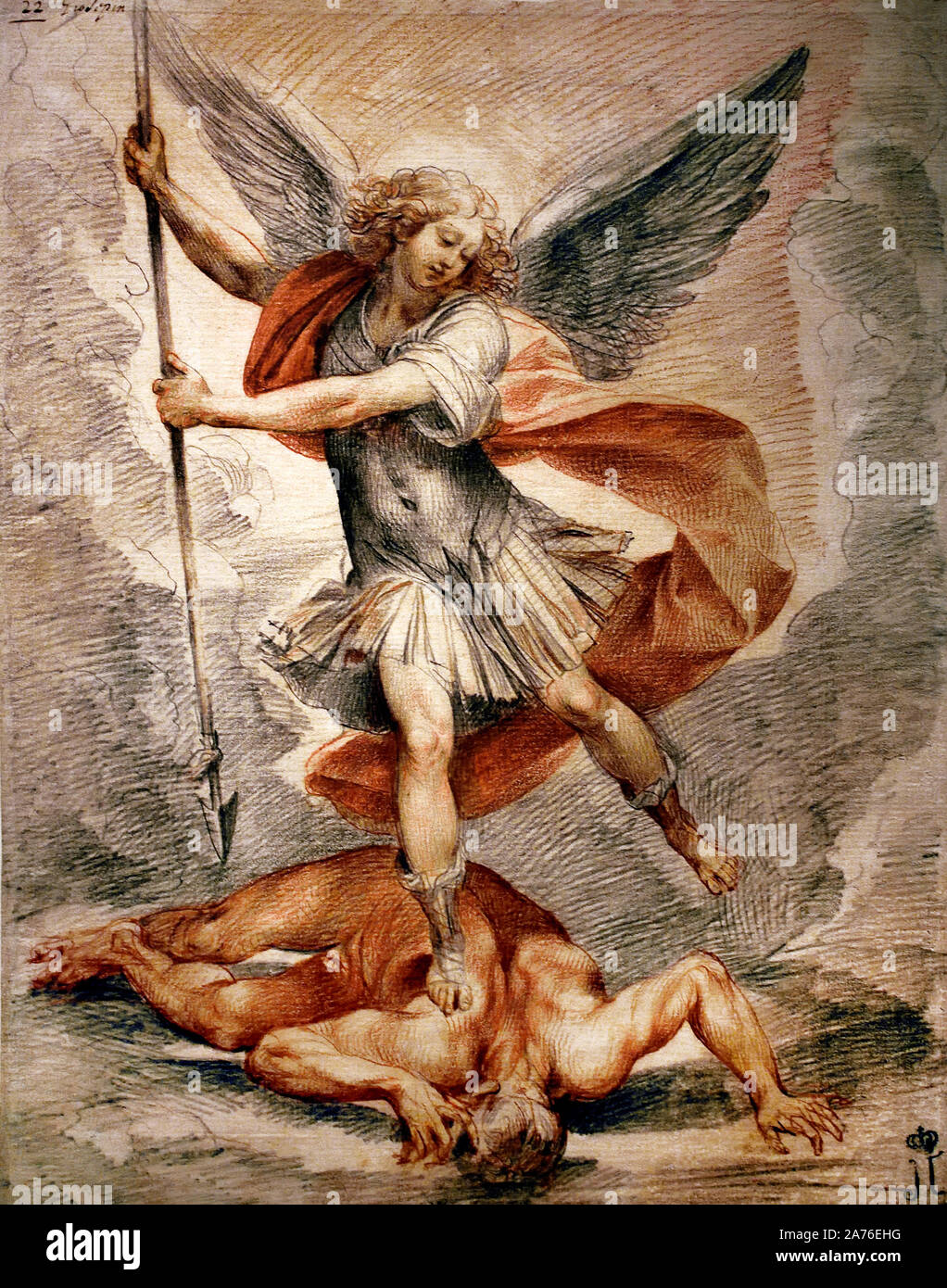 Saint Michael the Archangel 1620  by CESARI GIUSEPPE.1568-1640 Italy, Italian. Stock Photo