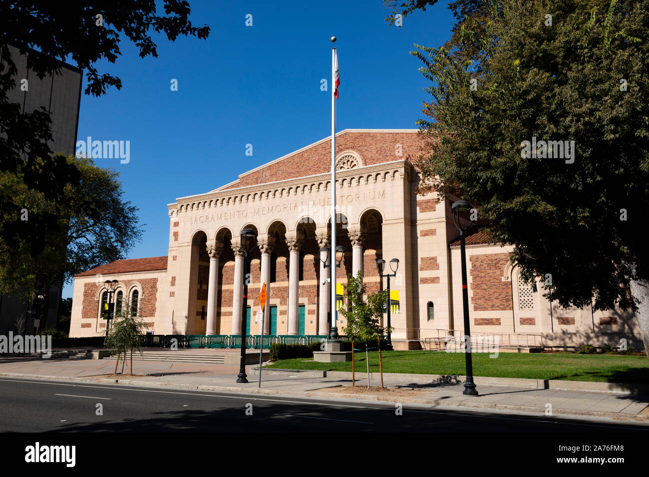 The Sacramento Memorial Auditorium at 1515 J street, Sacramento, State capital of California, United States of America. Stock Photo