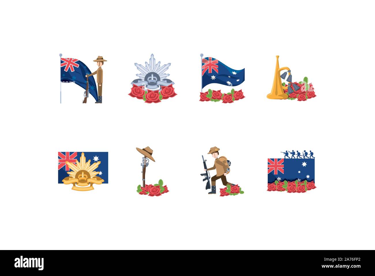 Australia icon set pack, High Quality variety symbols Vector ...