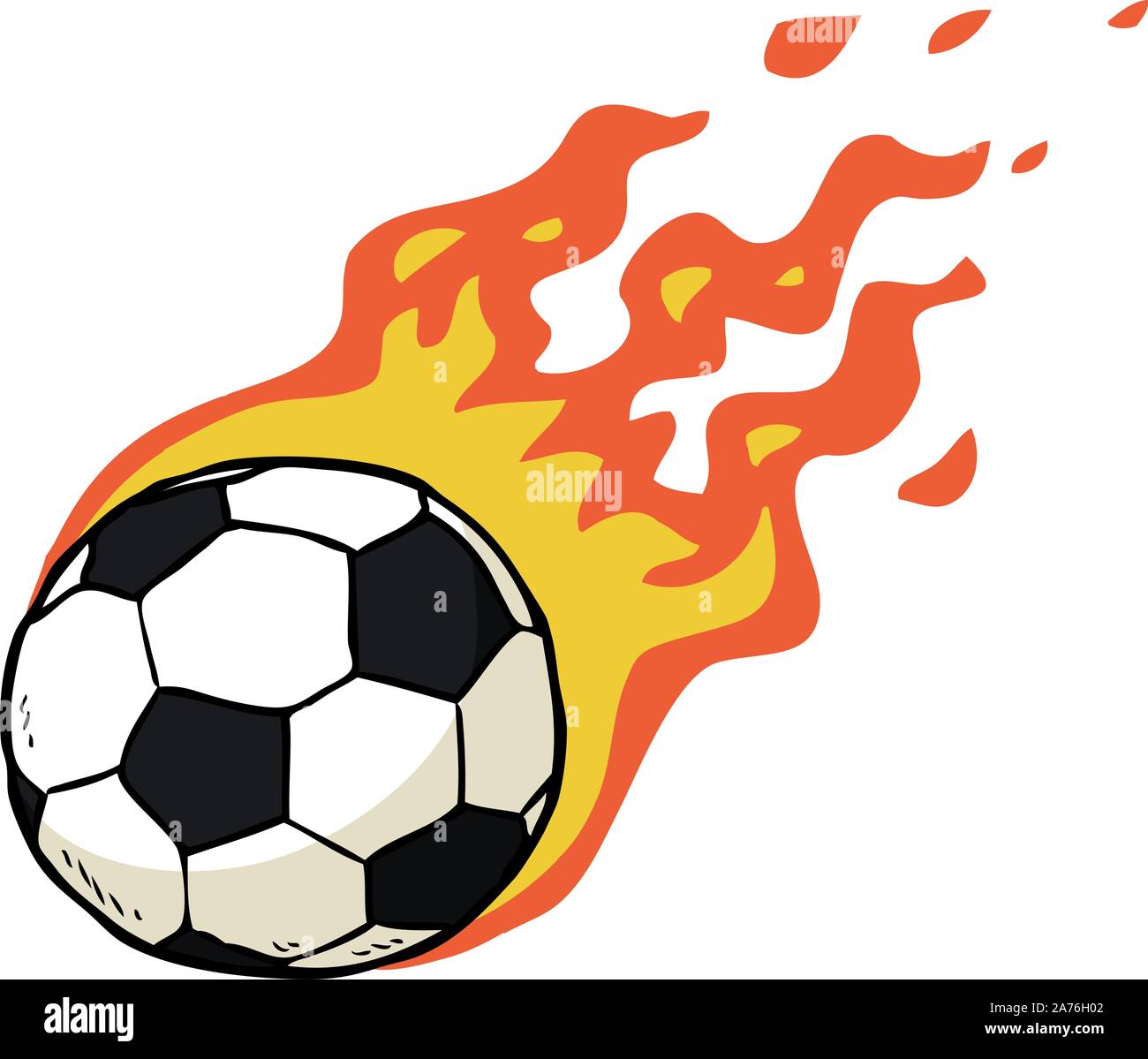 flaming soccer ball