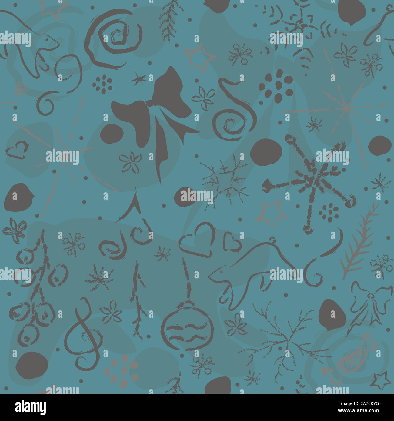 Cute Hand Drawn Winter Pattern. Seamless Texture. Vector Illustration ...