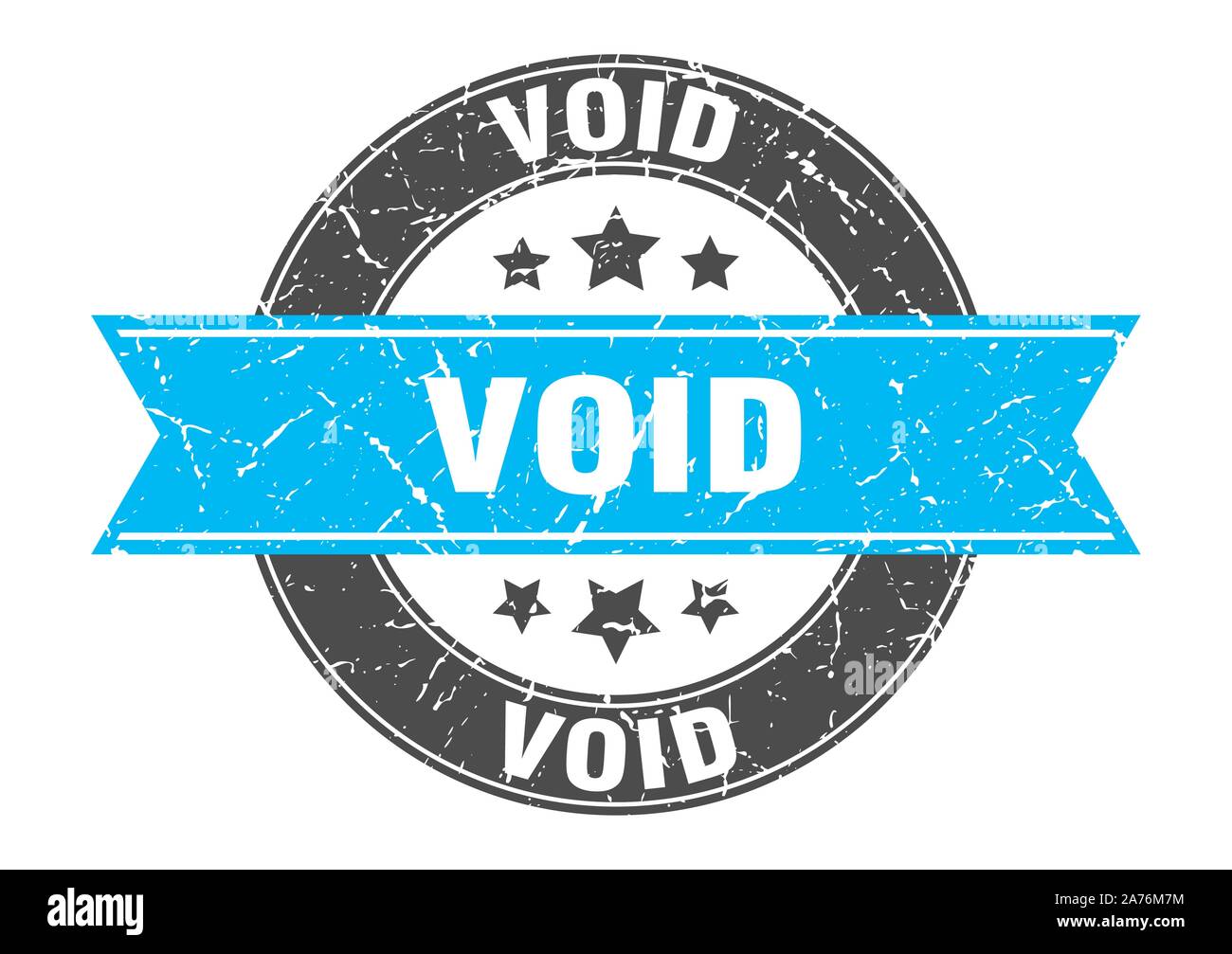 void round stamp with turquoise ribbon. void Stock Vector