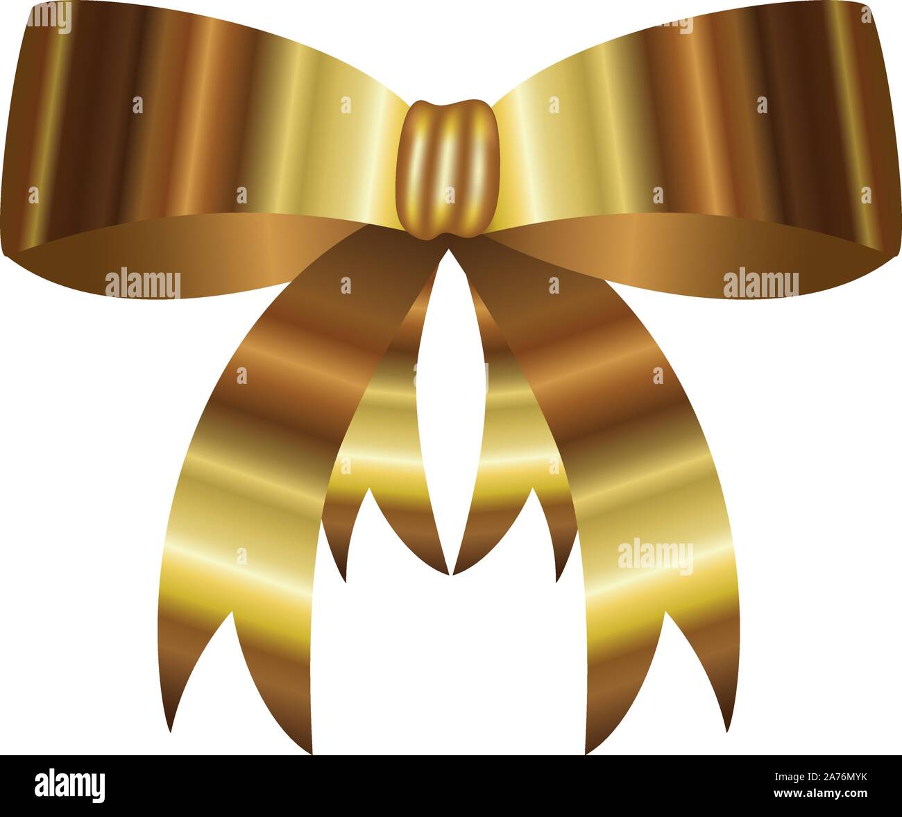 golden bow ribbon decorative icon Stock Vector Image & Art - Alamy