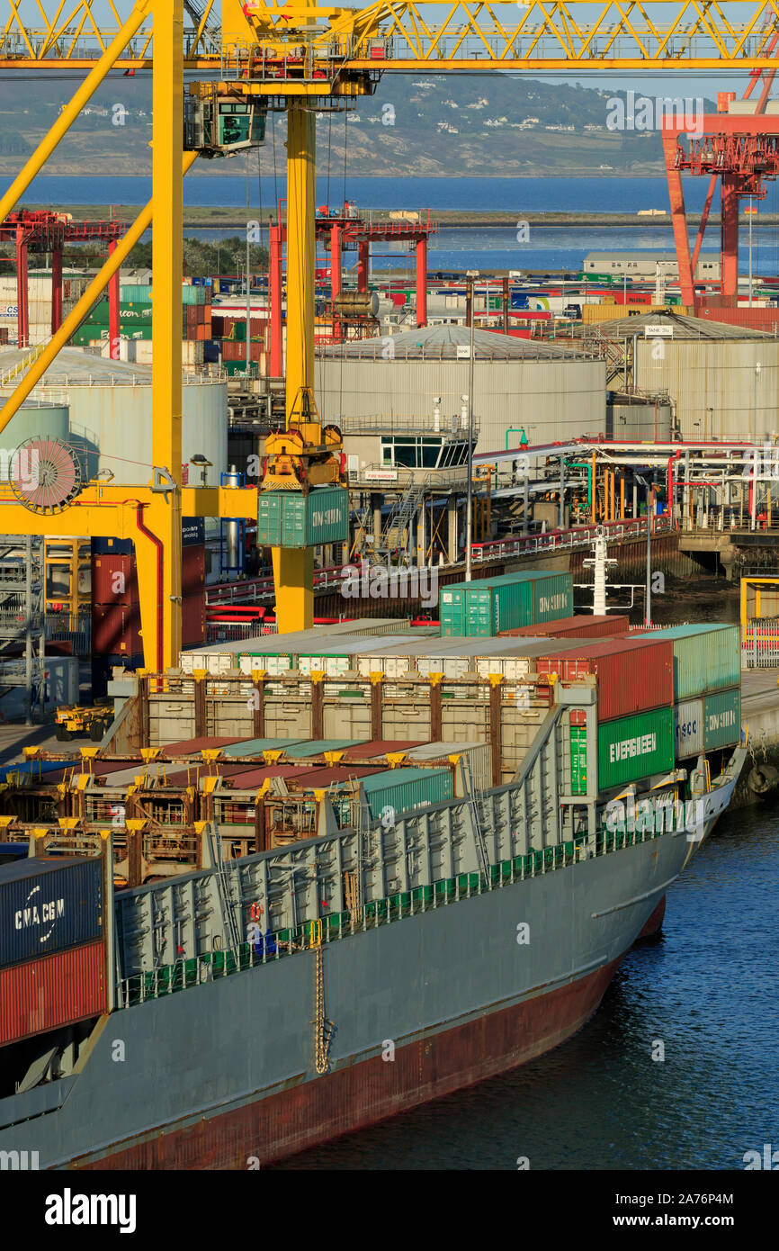 Container Port, Dublin, County Dublin, Ireland Stock Photo Alamy