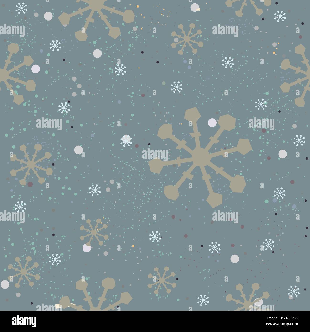 Cute Winter Seamless Pattern with Snowflakes. Vector Illustration Stock ...