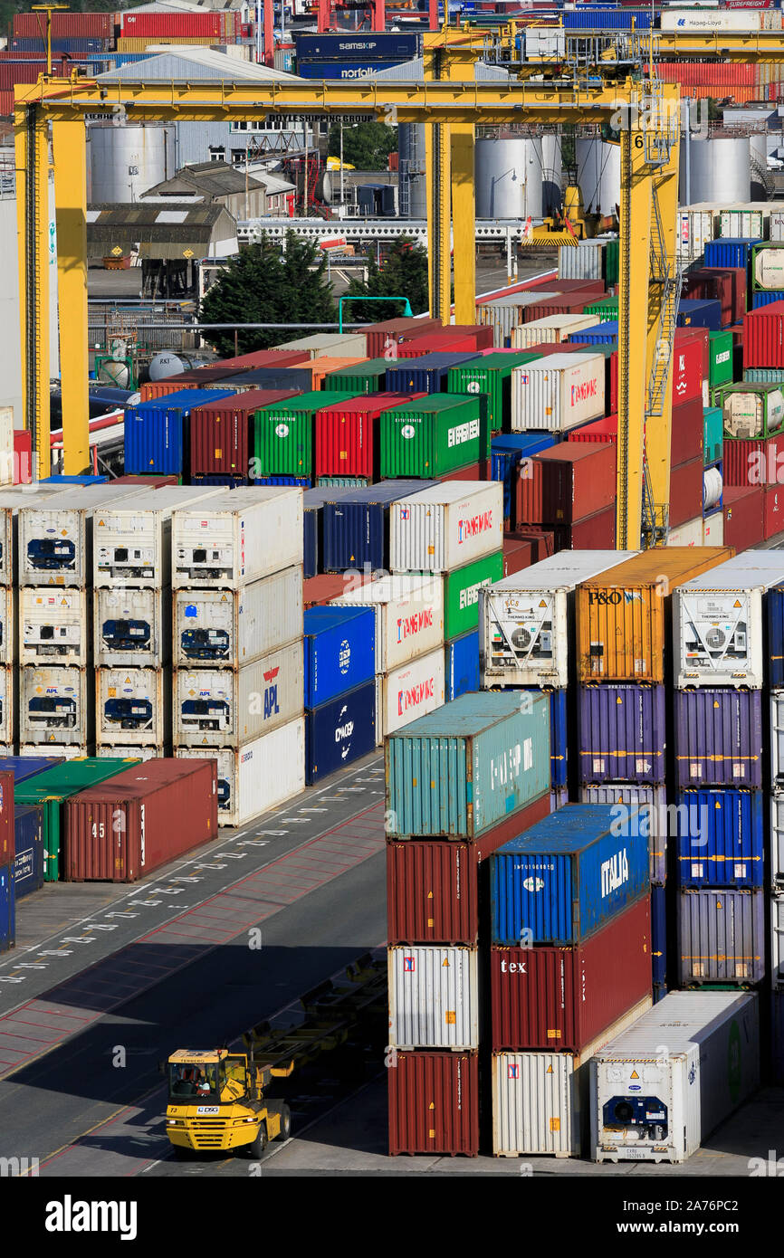 Container Port, Dublin, County Dublin, Ireland Stock Photo Alamy