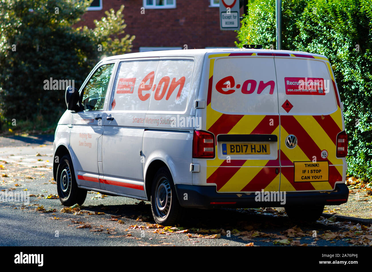 E.ON Gas and electricity supplier van photo. Stock Photo