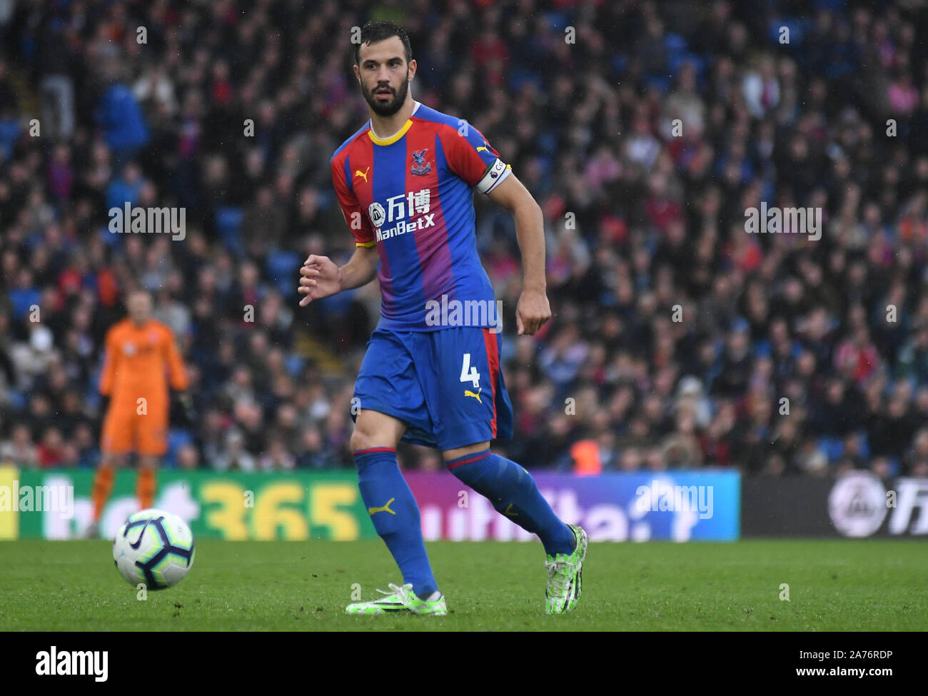 LONDON, ENGLAND - SEPTEMBER 22, 2018: Luka Milivojevic of Palace pictured during the 2018/19 English Premier League game between Crystal Palace FC and Newcastle United at Selhurst Park. Stock Photo