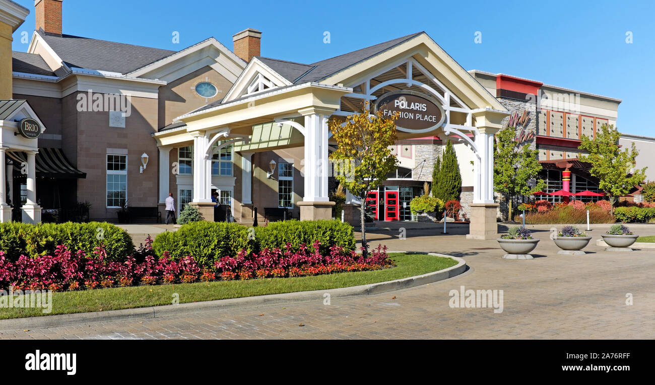 Main entrance to the Polaris Fashion Place mall in Columbus, Ohio, USA. Stock Photo
