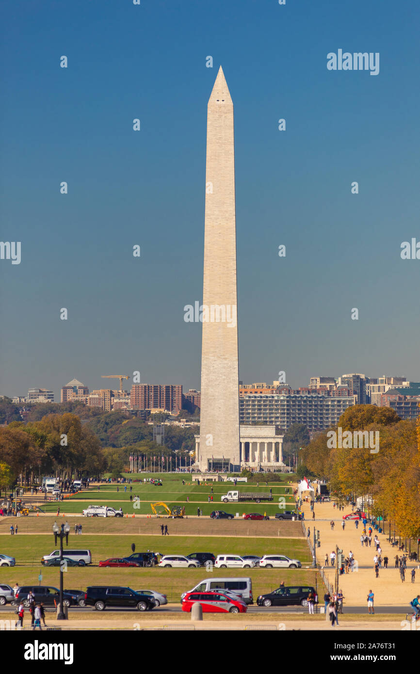 WASHINGTON, DC, USA The National Mall. Washington Monument in