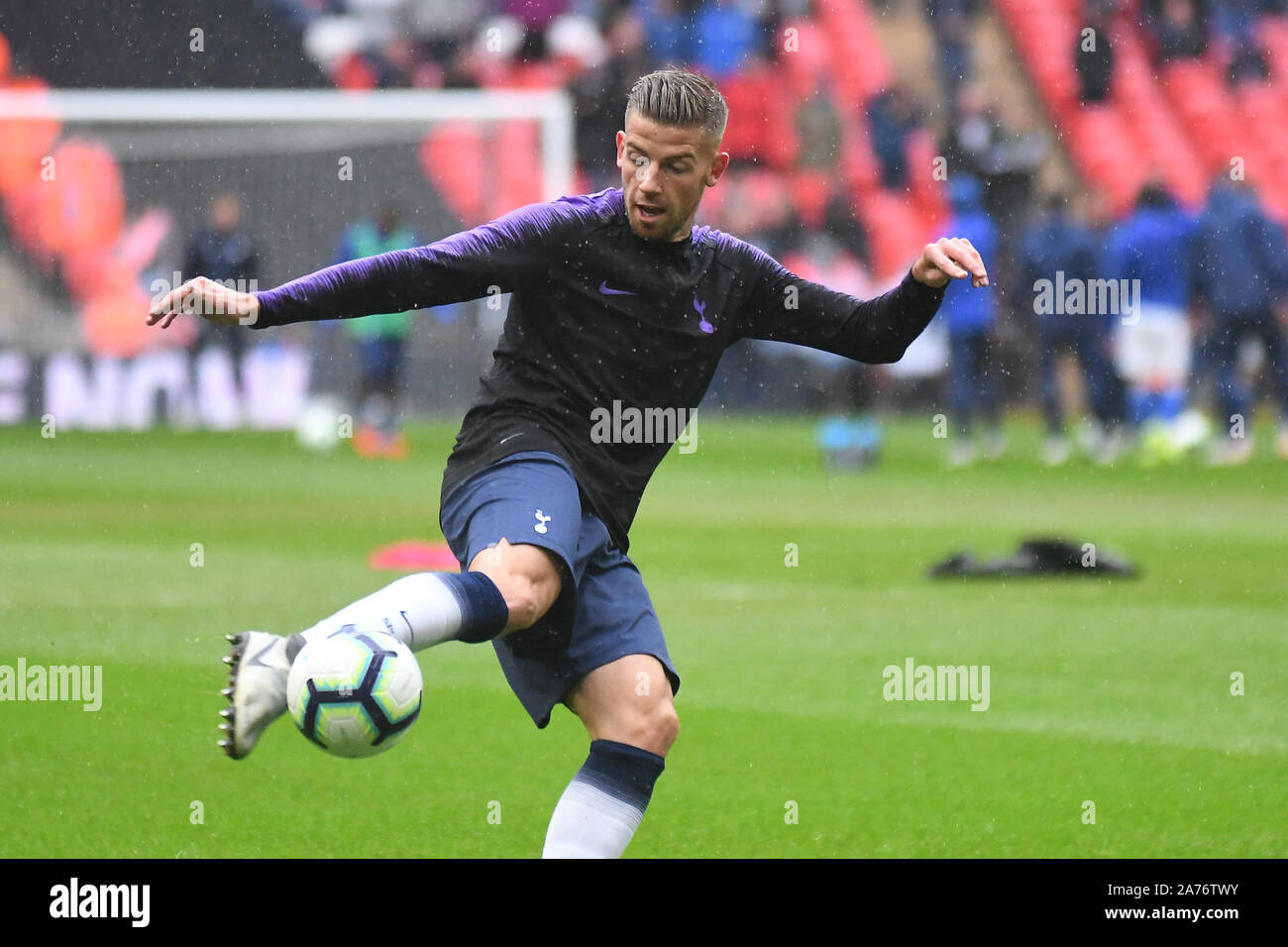 LONDON, ENGLAND - OCTOBER 6, 2018: Toby Alderweireld of Tottenham pictured prior to the 2018/19 English Premier League game between Tottenham Hotspur and Cardiff City at Wembley Stadium. Stock Photo