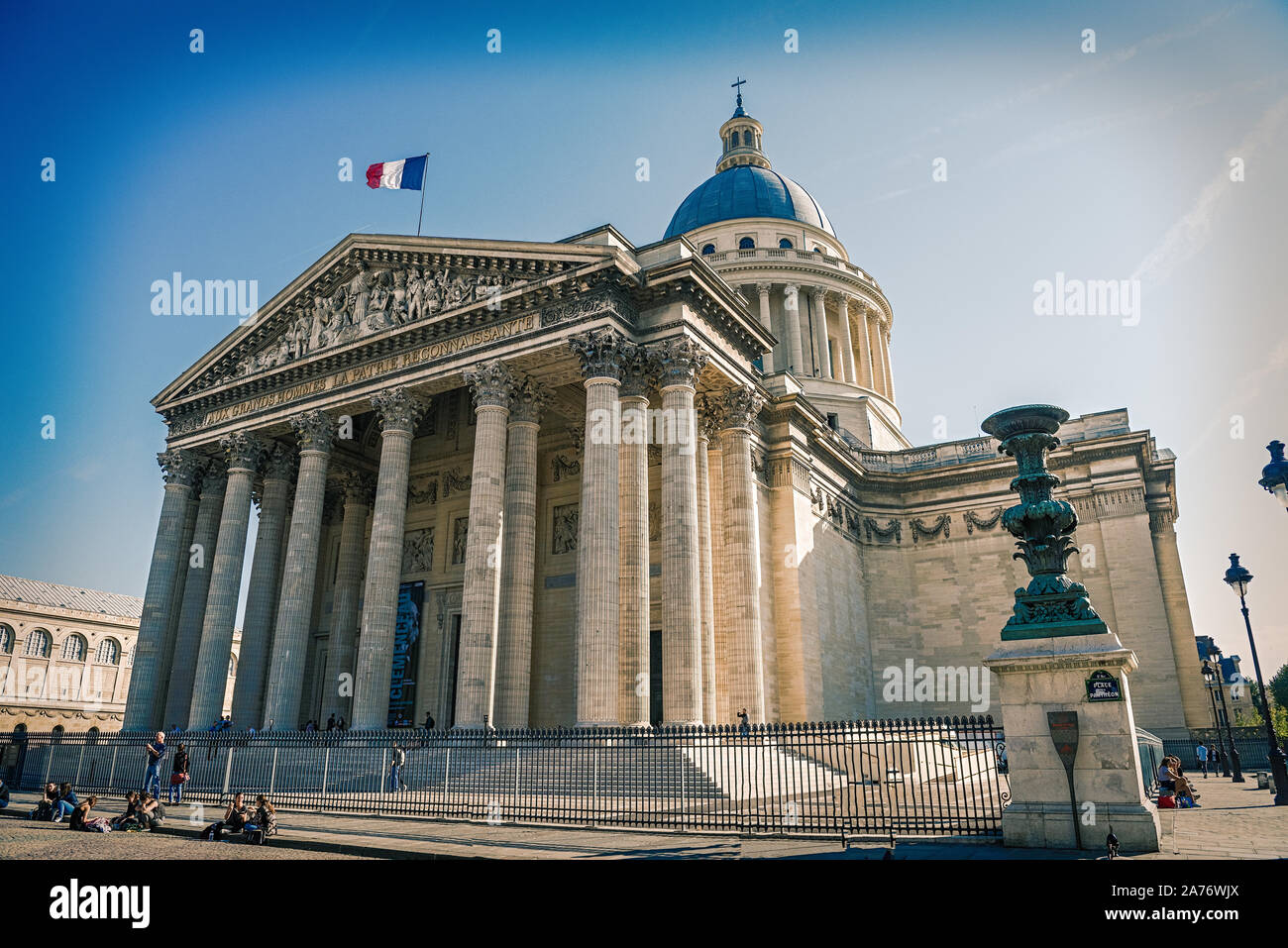 The Pantheon, tomb of French most prominent cultural and scientific figures, Paris, France, Travel Europe Stock Photo