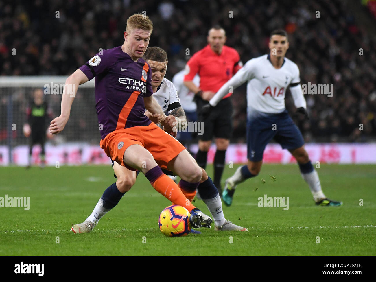 LONDON, ENGLAND - OCTOBER 29, 2018: pictured during the 2018/19 English Premier League game between Tottenham Hotspur and Manchester City at Wembley Stadium. Stock Photo