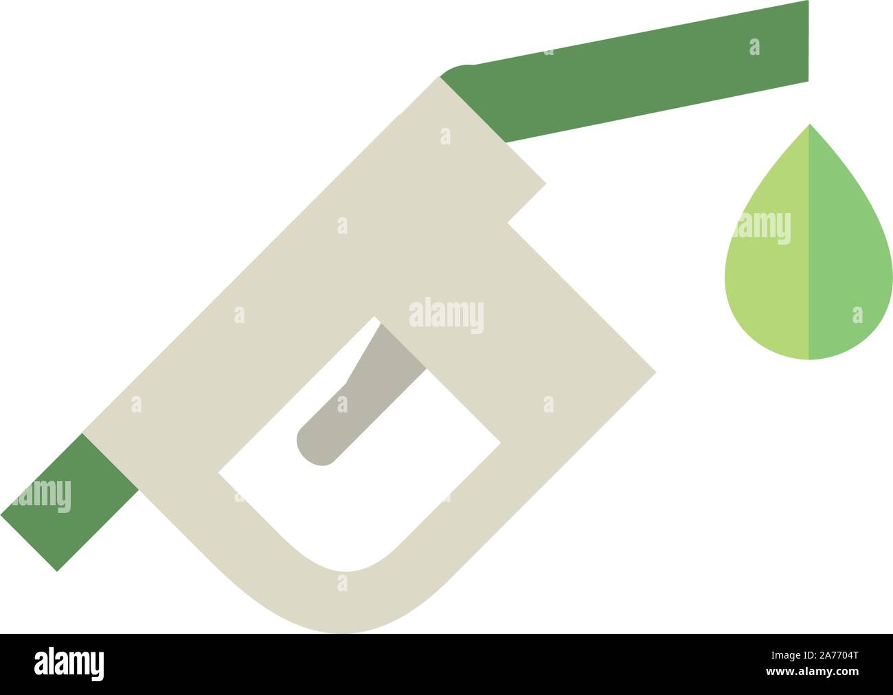 drop fuel nozzle green energy icon vector illustration Stock Vector