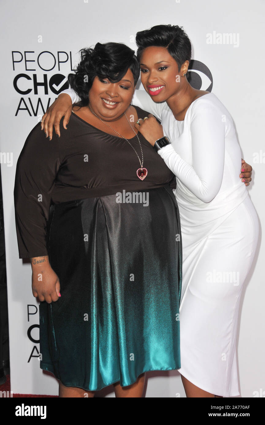 LOS ANGELES, CA - JANUARY 8, 2014: Jennifer Hudson & sister Julia
