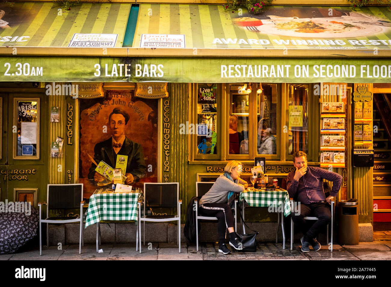 The famous pub The Oliver St. John Gogarty, in Temple Bar, Dublin
