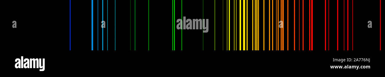 Emission Spectra of Neon Stock Photo