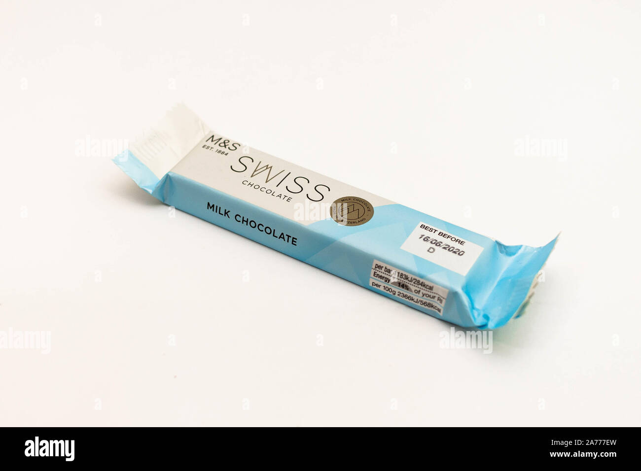 Marks & Spencer Food, The Milk Swiss Chocolate Stock Photo