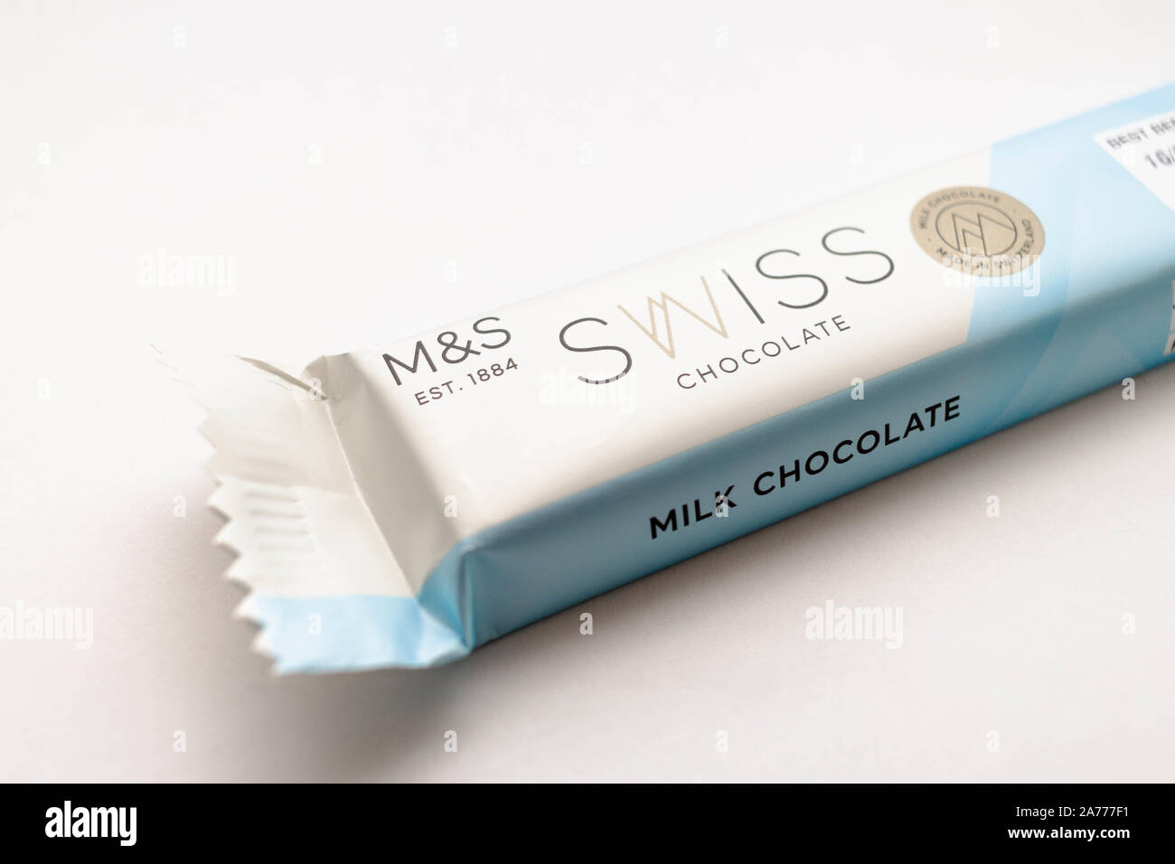 Marks & Spencer Food, The Milk Swiss Chocolate Stock Photo