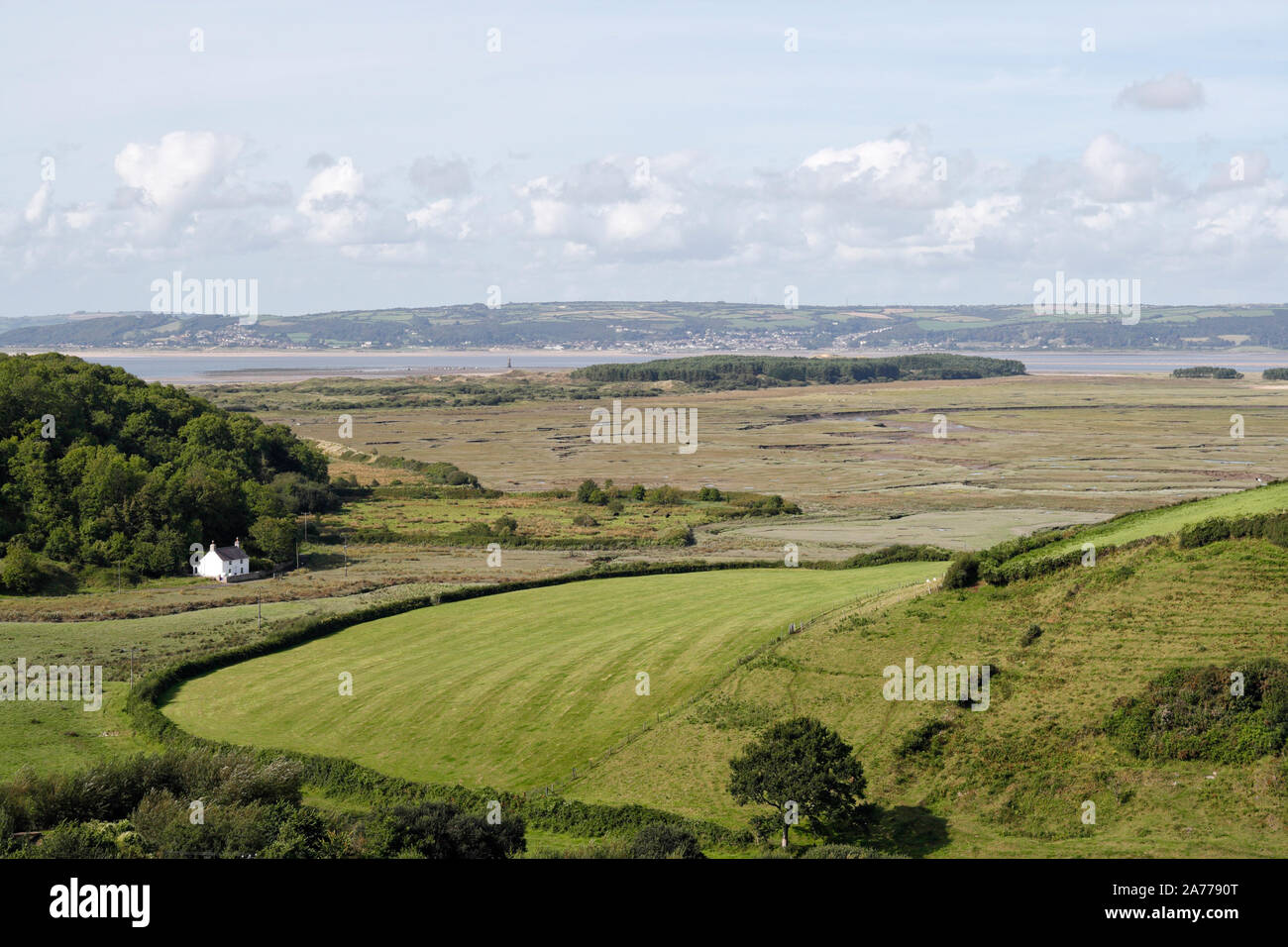 The Loughor estuary, North Gower Peninsula, Llanmadoc, Wales UK