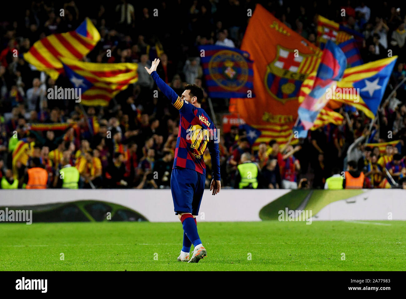 Lionel messi barcelona goal 2020 hi-res stock photography and images