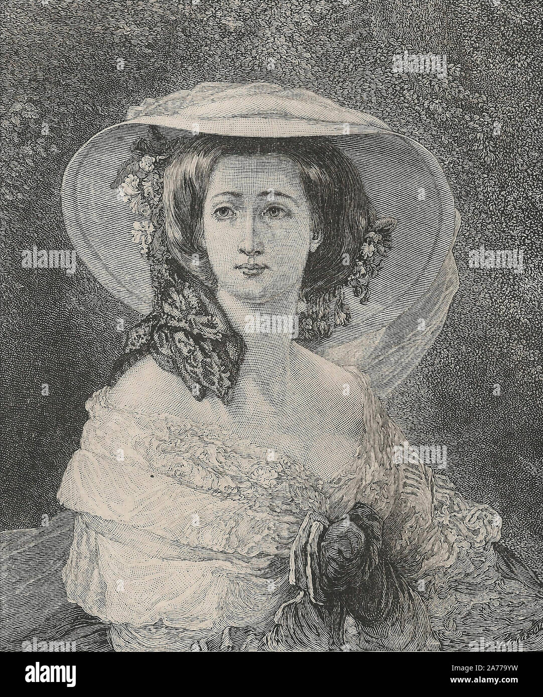 Empress Eugenie, Wife of Napoleon III Stock Photo