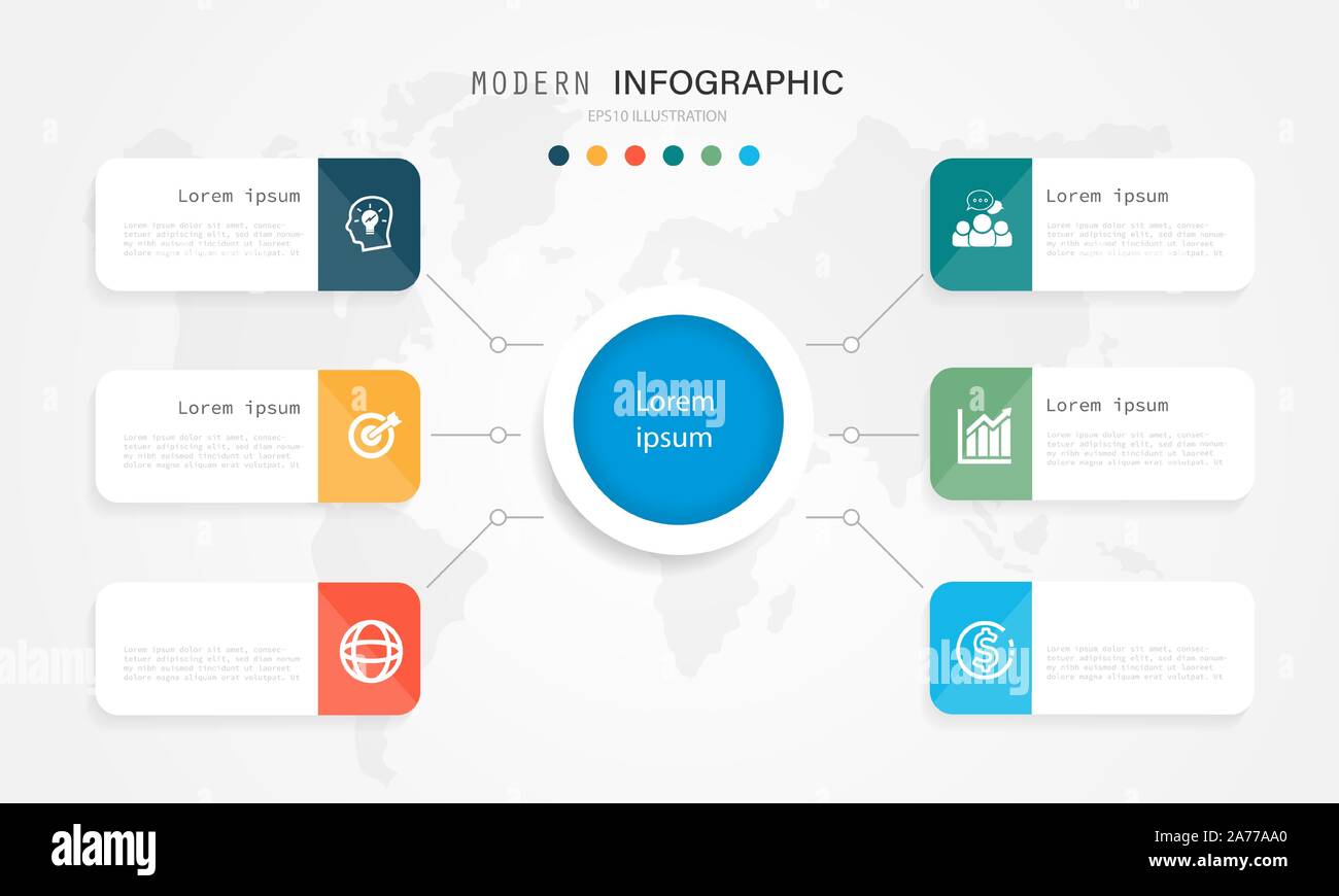 Business Process chart timeline. Abstract elements of graph, diagram ...