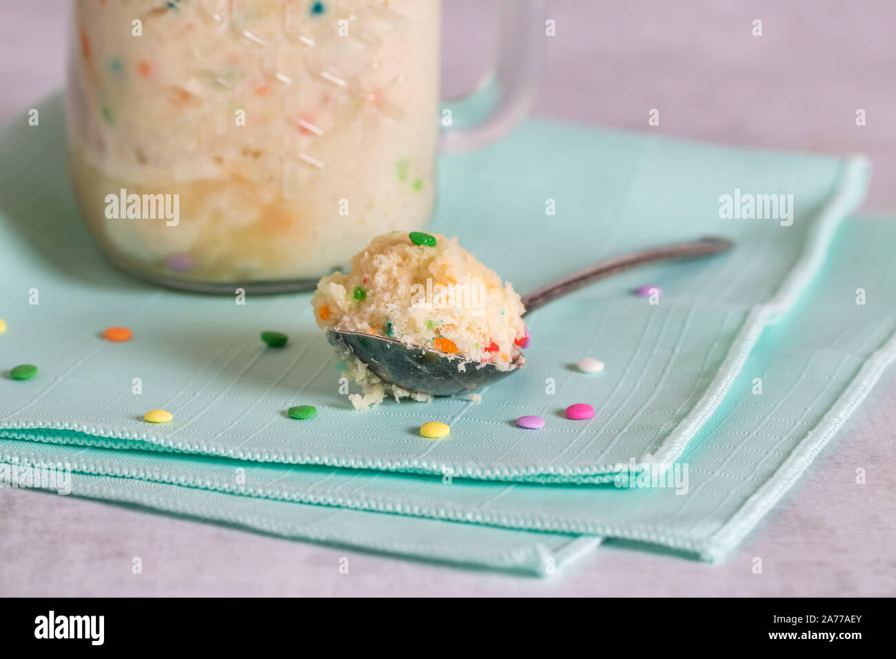 Confetti birthday cake Stock Photo Alamy