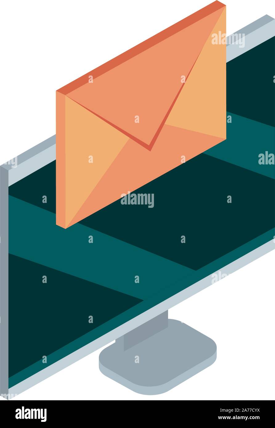 computer email message correspondence mail isometric vector ...