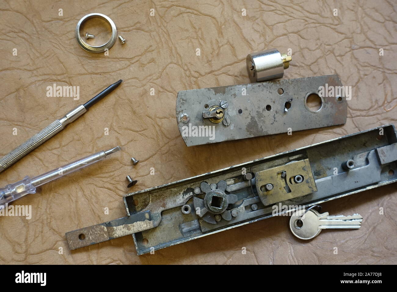 Keys in repair Workshop Stock Photo